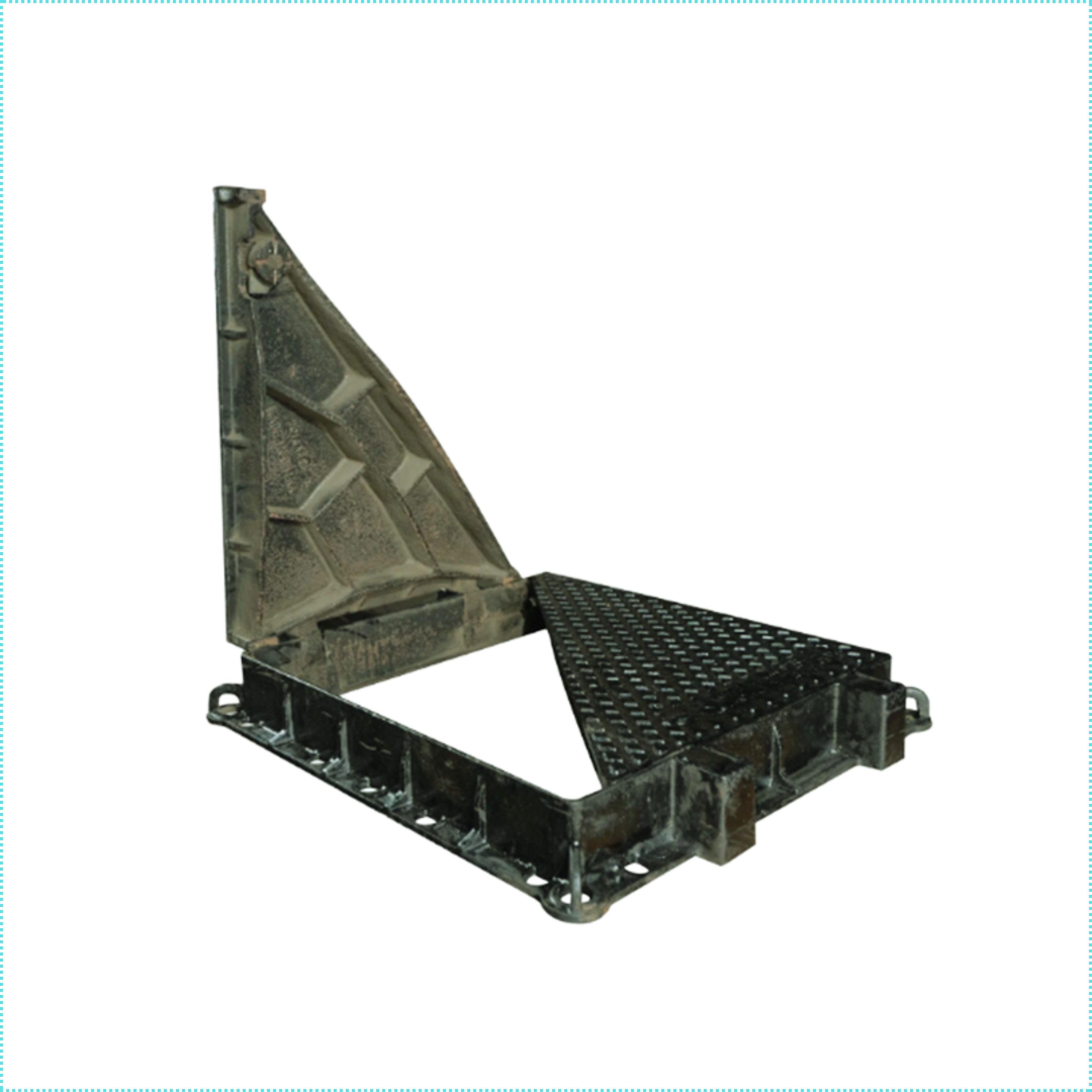 Ductile Iron Double Triangular Manhole Cover with Frame